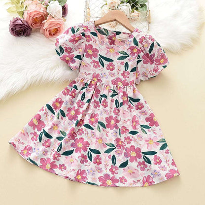 Bear Leader Girl Princess Dress New Summer Kid Girls Dress Floral Sweet Children Party Suits Butterfly Costume Children Clothing