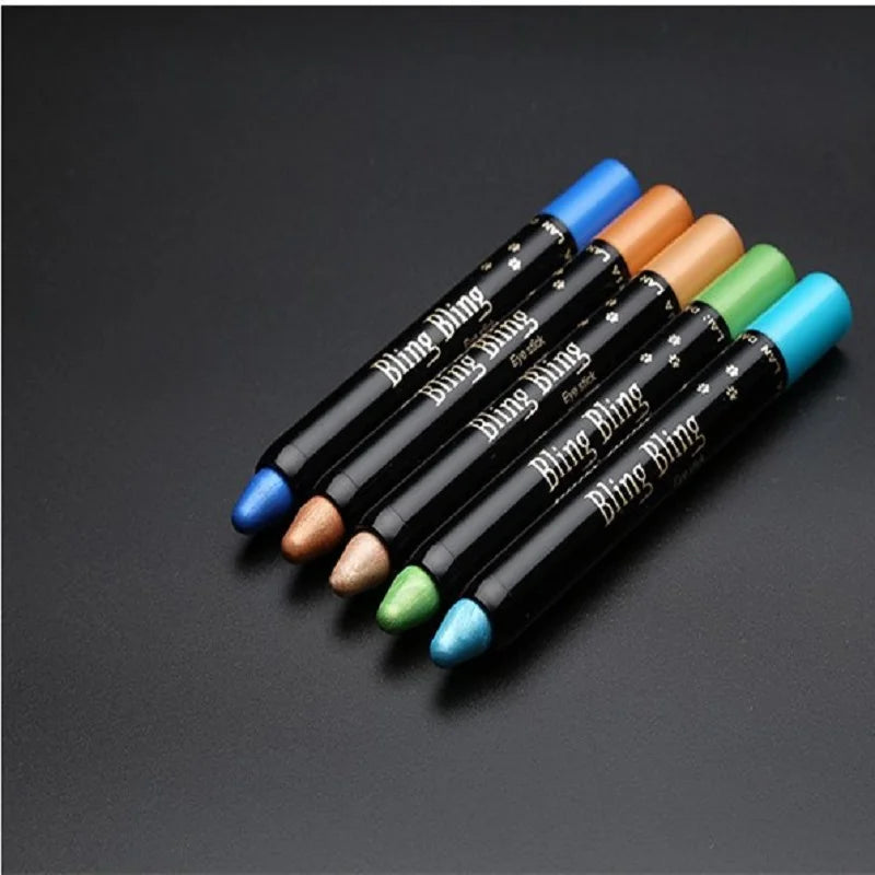 Waterproof Pearlescent Eyeshadow Pencil Stick 15 Colors Lasting Glitter Shimmer Eye Shadow Pen Eyeliner Stick Eyes Makeup Tools