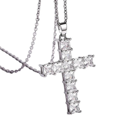 Best New Fast and Furious 7 Moive Cross Tourette Necklace Dominic Toretto Crystal Jesus Cross Pendant Necklace For Men Gifts Jewelry