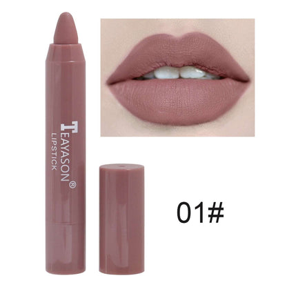 12 Colors Sexy Matte Lipstick Waterproof Long Lasting Color Rendering Non-stick Velvet Lips Liner Pencil Woman Makeup Cosmetics