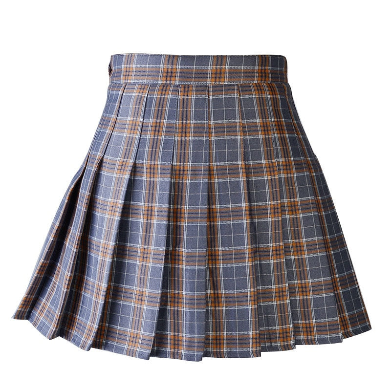 Women Harajuku Skirt Pleat Skirt Preppy Style Plaid Skirts Mini Cute Japanese School Uniforms Ladies Jupe Kawaii Skirt Harajuku