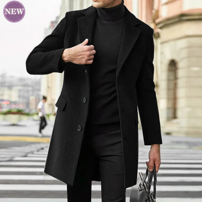 Winter Coats Man New Men's Clothing British Men Business Casual Woolen Coat Spring Jacket Men