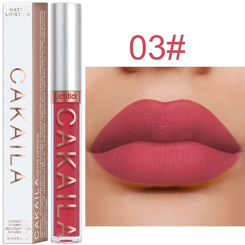 Velvet Matte Lip Gloss Sexy, Long Lasting, Non-stick Cup, Waterproof - Women's Beauty Makeup in Red shade