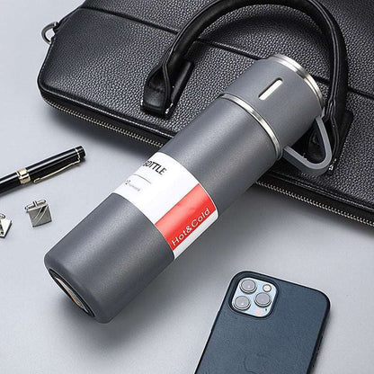 3 In 1 set of  Thermos Mug Leak_Proof Travel Thermo Cup for Tea Water Coffee  500ML Gift Set