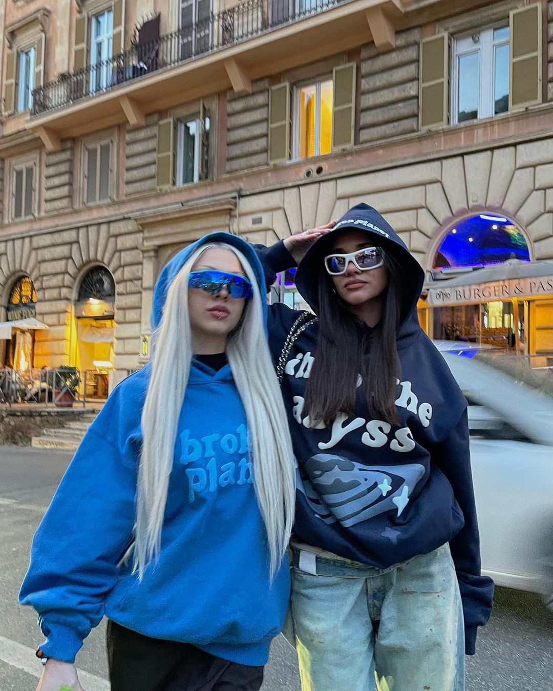 Y2K Letter Print Blue Hoodies Oversized Hoodie Women's Clothing Men's Clothing Couples 3D Tops Sweatshirt Streetwear Tracksuit Goth Fashion