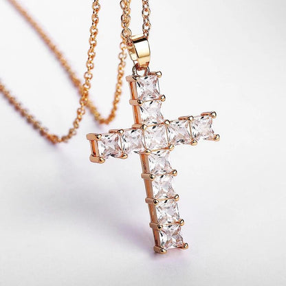 Best New Fast and Furious 7 Moive Cross Tourette Necklace Dominic Toretto Crystal Jesus Cross Pendant Necklace For Men Gifts Jewelry