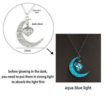 Luminous Dragon Necklace Glowing Night Fluorescence Antique Harajuku Style Silver Plated Glow In The Dark Necklace for Men Women Party Hallowen