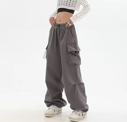 Cargo Pants Women Baggy Trousers 2024 Fall Streetwear Oversized Pants Vintage Casual Elastic Waist Loose Sweatpants Women