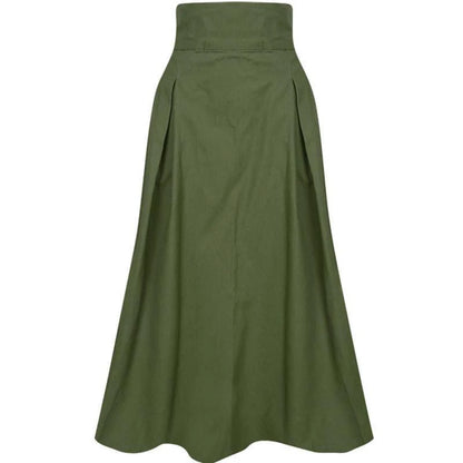 Skirts Womens 2024 Korean Fashion Solid Color Big Swing Women Skirt Long Skirt Autumn Wild High Waist Bow Slim Skirts