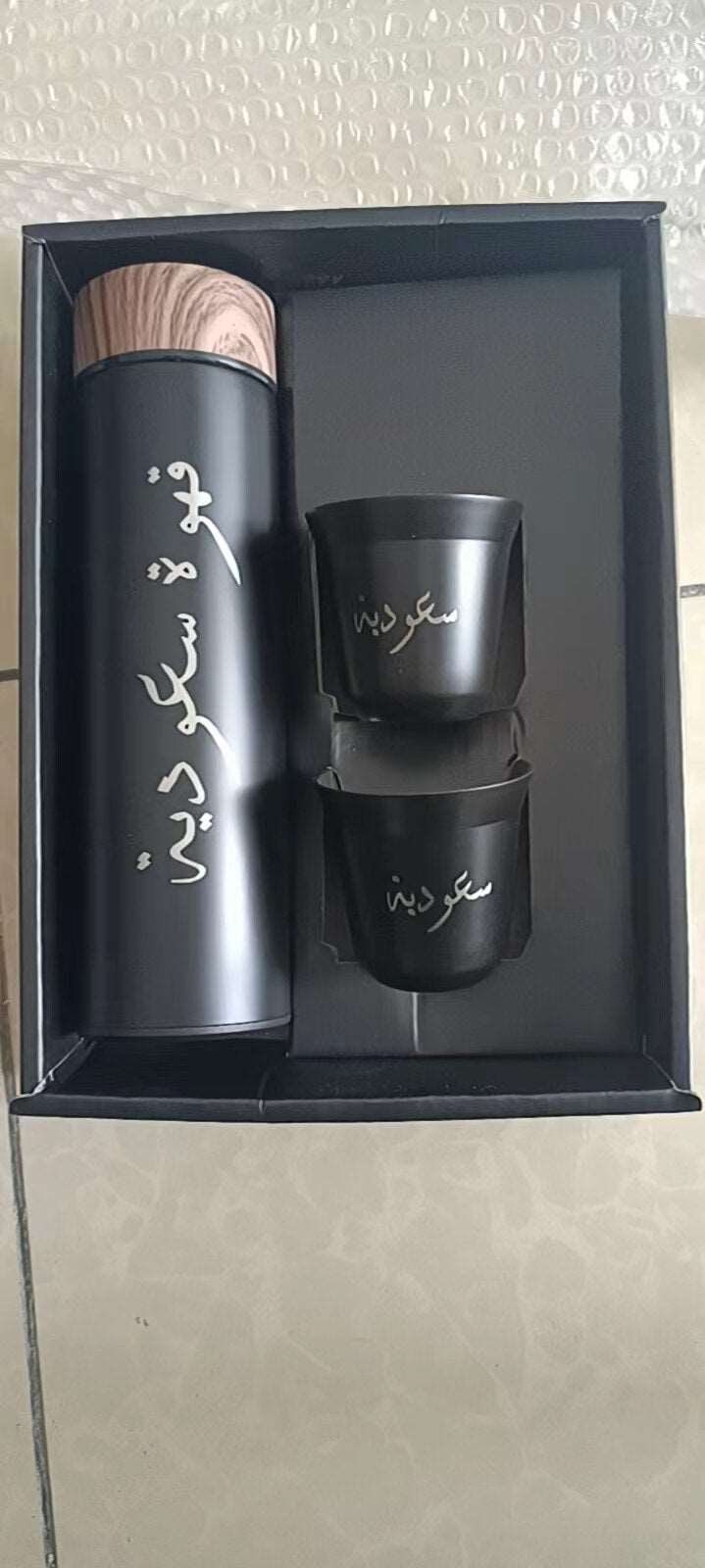 3 In 1 set of  Thermos Mug Leak_Proof Travel Thermo Cup for Tea Water Coffee  500ML Gift Set