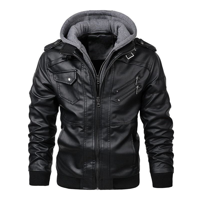 New Men's Leather Jackets: Autumn Casual Motorcycle PU Jacket, Biker Leather Coats