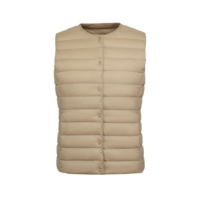 Warm Sleeveless Winter Liner Two Ways Waistcoat Jacket for Women Warm Vests