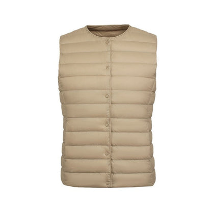 Warm Sleeveless Winter Liner Two Ways Waistcoat Jacket for Women Warm Vests