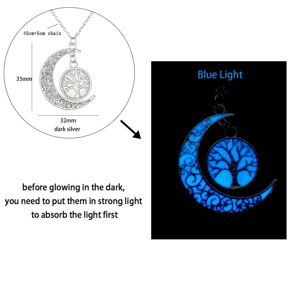 Luminous Dragon Necklace Glowing Night Fluorescence Antique Harajuku Style Silver Plated Glow In The Dark Necklace for Men Women Party Hallowen