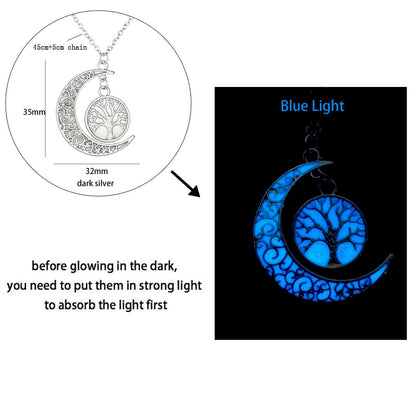 Luminous Dragon Necklace Glowing Night Fluorescence Antique Harajuku Style Silver Plated Glow In The Dark Necklace for Men Women Party Hallowen