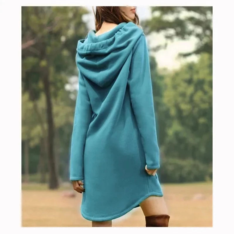 Get Comfy in Style with Casual Long Hoodies for Women Loose Fit, Oversized with Pockets - Your Go-To Hoody Dress Pullover, Perfect for Casual Fashion and K-Pop Inspired Looks