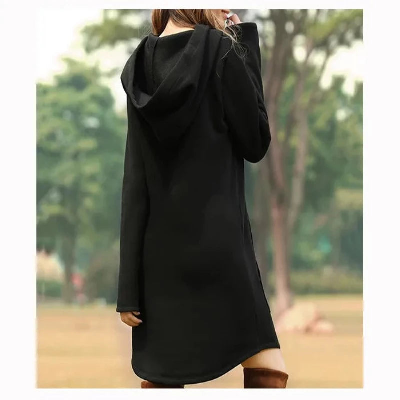 Get Comfy in Style with Casual Long Hoodies for Women Loose Fit, Oversized with Pockets - Your Go-To Hoody Dress Pullover, Perfect for Casual Fashion and K-Pop Inspired Looks