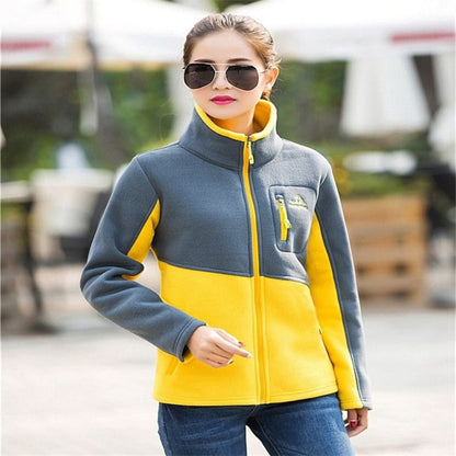 New Korean Women's Thickened Plush Fleece Coat Loose Zip Embroidered Jacket, Sweatershirt for Young and Middle-aged Females