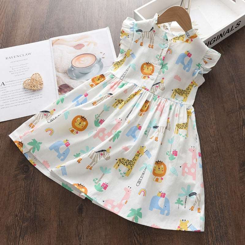 Bear Leader Girl Princess Dress New Summer Kid Girls Dress Floral Sweet Children Party Suits Butterfly Costume Children Clothing