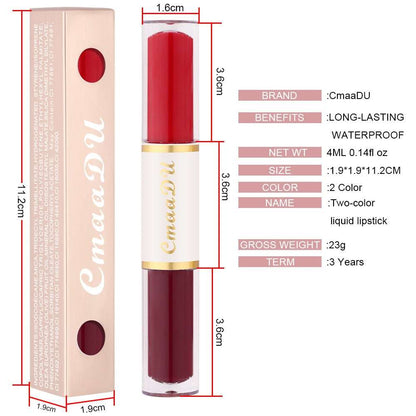 5 In 1 Matte Lipstick Velvet Sexy Red Lip Tint Long Lasting Non-stick Cup Lip Gloss Set Lip Oil Female Makeup Cosmetic Kit