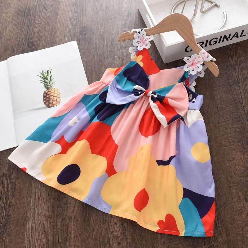 Bear Leader Girl Princess Dress New Summer Kid Girls Dress Floral Sweet Children Party Suits Butterfly Costume Children Clothing