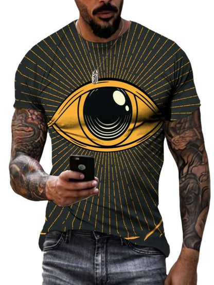 Animal Python Pattern 3D Printed Summer Men's T-shirt - Hip Hop Alternative Personality, Quick-drying, Loose Crewneck Short Sleeve