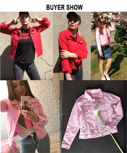 New Women's Denim Jacket Spring and Autumn Casual Short Denim Jacket Women's Korean Version Solid Color Jacket Clothes