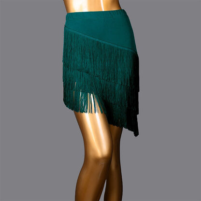 Latin Dance Skirt Women's Large Size Fringed Latin Skirt For Girls Cha Cha Rumba Samba Fringe Dance Practice Clothing