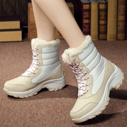 Women's Lightweight Ankle Boots Platform Heels, Winter Botas Mujer, Keep Warm Snow Shoes for Females - Botines