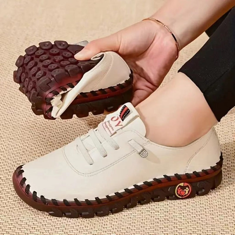 Women's Casual Shoes Soft, Comfortable Flat Shoes made of PU Leather - Vulcanized Shoes