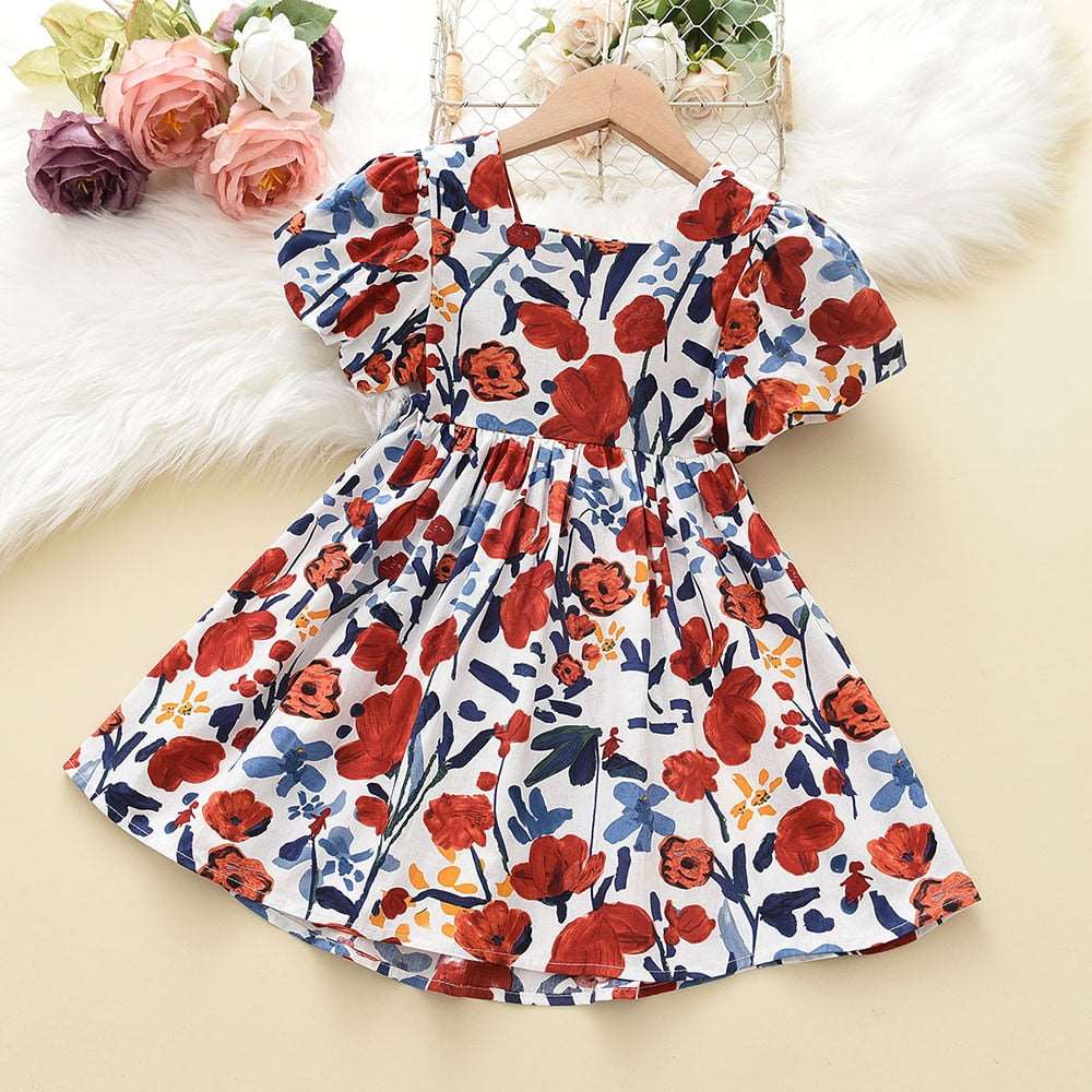 Bear Leader Girl Princess Dress New Summer Kid Girls Dress Floral Sweet Children Party Suits Butterfly Costume Children Clothing