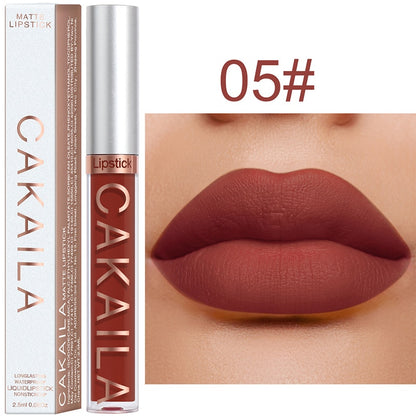 Velvet Matte Lip Gloss Sexy, Long Lasting, Non-stick Cup, Waterproof - Women's Beauty Makeup in Red shade