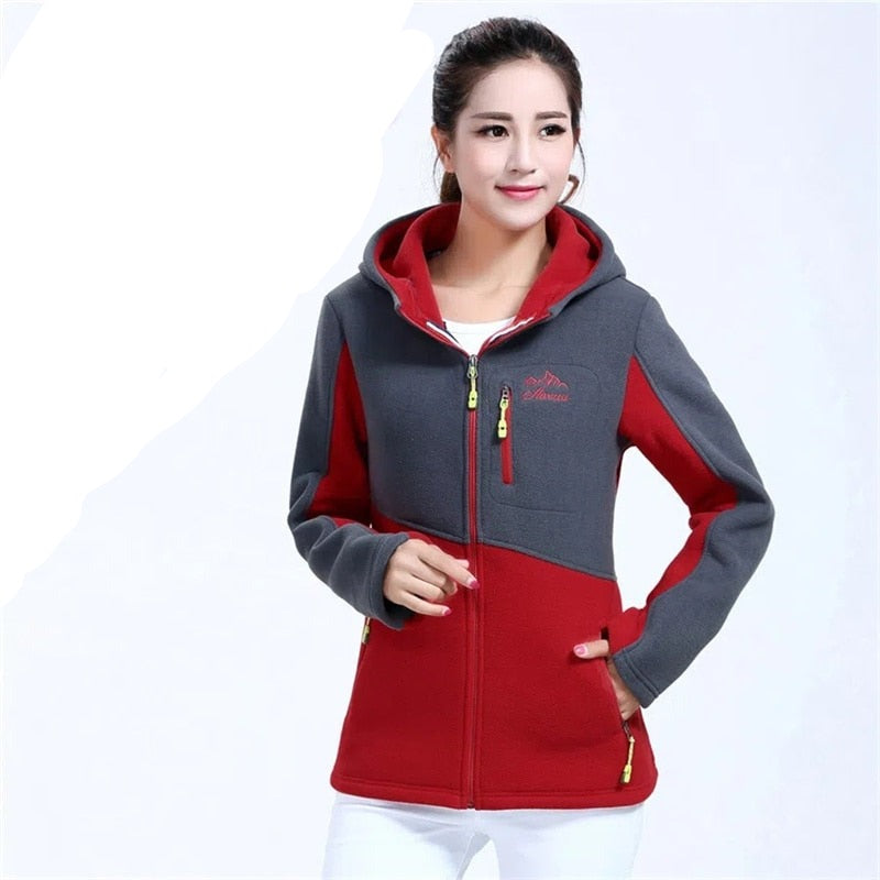 Women's Thickened Plush Fleece Coat Loose Zip Embroidered Jacket