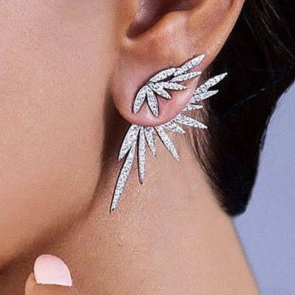 Luxury Trendy Marquise Flower Full Mirco Paved Crystal Zircon Naija Wedding Drop Earring 