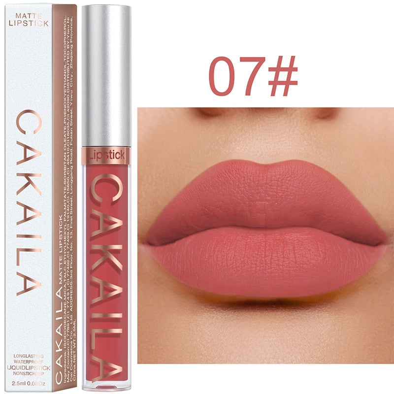 Velvet Matte Lip Gloss Sexy, Long Lasting, Non-stick Cup, Waterproof - Women's Beauty Makeup in Red shade