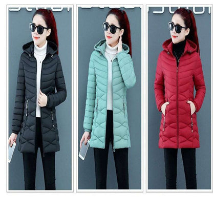 Autumn Winter Ultra-Light Thin Down  Waterproof Coat for Women - Slim Short Hooded Parka Jacket, Warm Women's Outerwear Clothing.