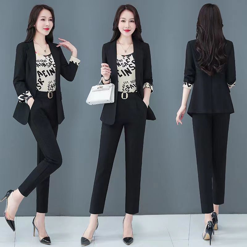 Modern Elegance Women Three-Piece Fashion office Suit Set - Professional Wear with a Touch of Korean Sophistication