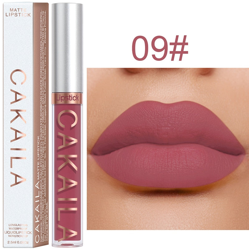 Velvet Matte Lip Gloss Sexy, Long Lasting, Non-stick Cup, Waterproof - Women's Beauty Makeup in Red shade