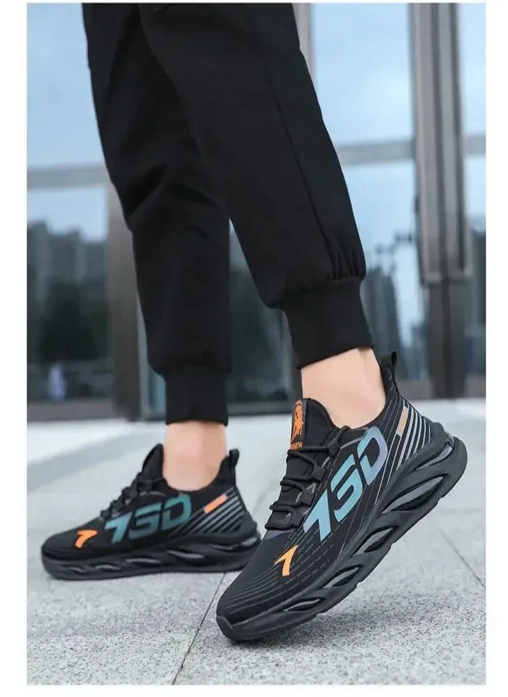 2024 Men's Sports and Casual Shoes Summer Fashion New Shoes Round Toe Black Spring Men's Shoes