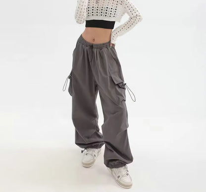 Cargo Pants Women Baggy Trousers 2024 Fall Streetwear Oversized Pants Vintage Casual Elastic Waist Loose Sweatpants Women