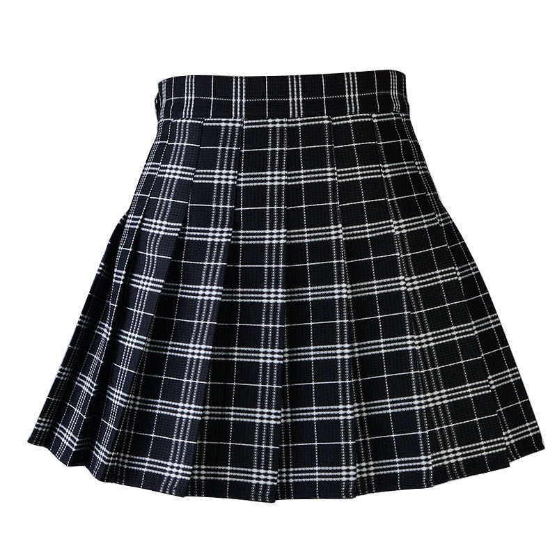 Women Harajuku Skirt Pleat Skirt Preppy Style Plaid Skirts Mini Cute Japanese School Uniforms Ladies Jupe Kawaii Skirt Harajuku