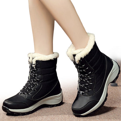 Women's Lightweight Ankle Boots Platform Heels, Winter Botas Mujer, Keep Warm Snow Shoes for Females - Botines