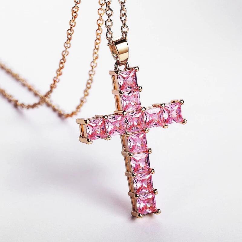 Best New Fast and Furious 7 Moive Cross Tourette Necklace Dominic Toretto Crystal Jesus Cross Pendant Necklace For Men Gifts 