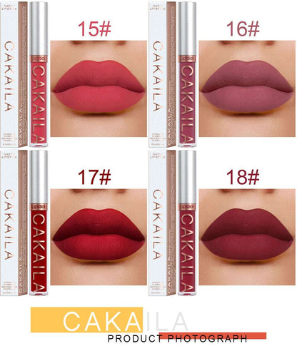 18 Colors Matte Lipgloss Liquid Lipstick Long Lasting Sexy Red Pink Nude Lip Gloss