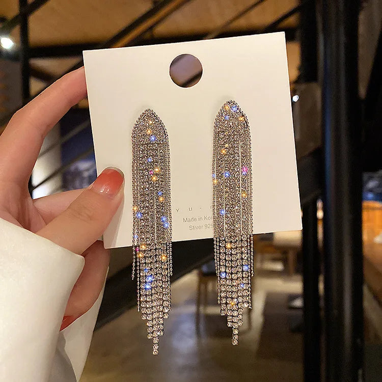 Zircon Earrings - Unique Design, Light Luxury, and Fashionable Trend for Women's Jewelry Parties