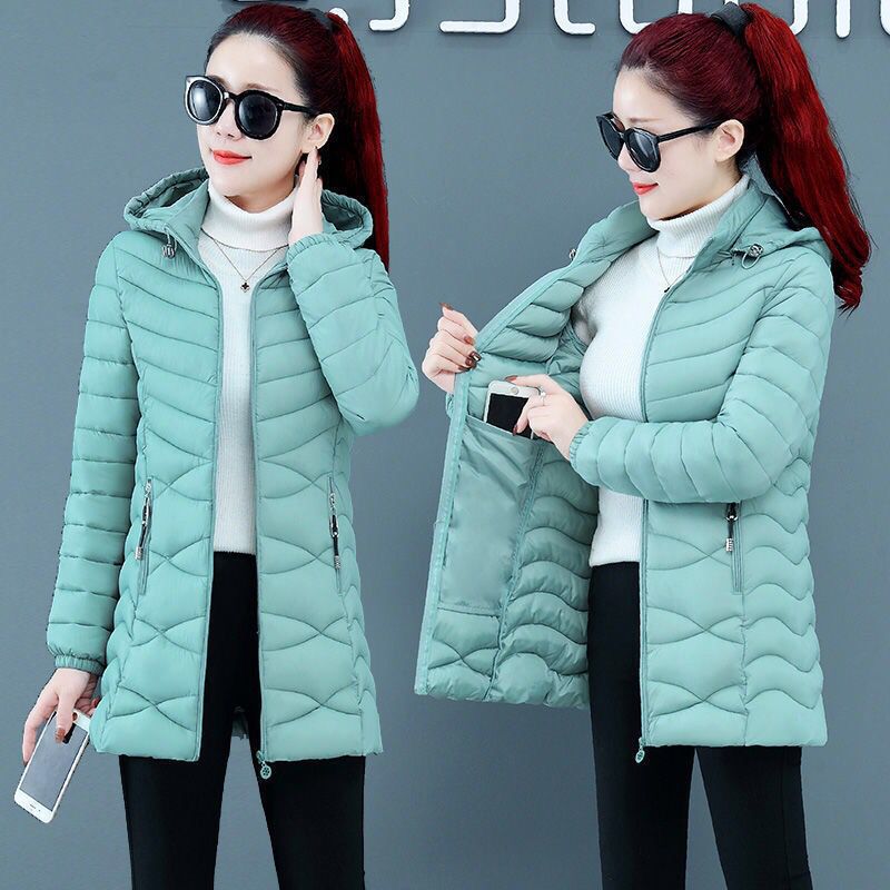  Winter Ultra-Light Thin Down Waterproof Coat for Women - Slim Short Hooded Parka Jacket