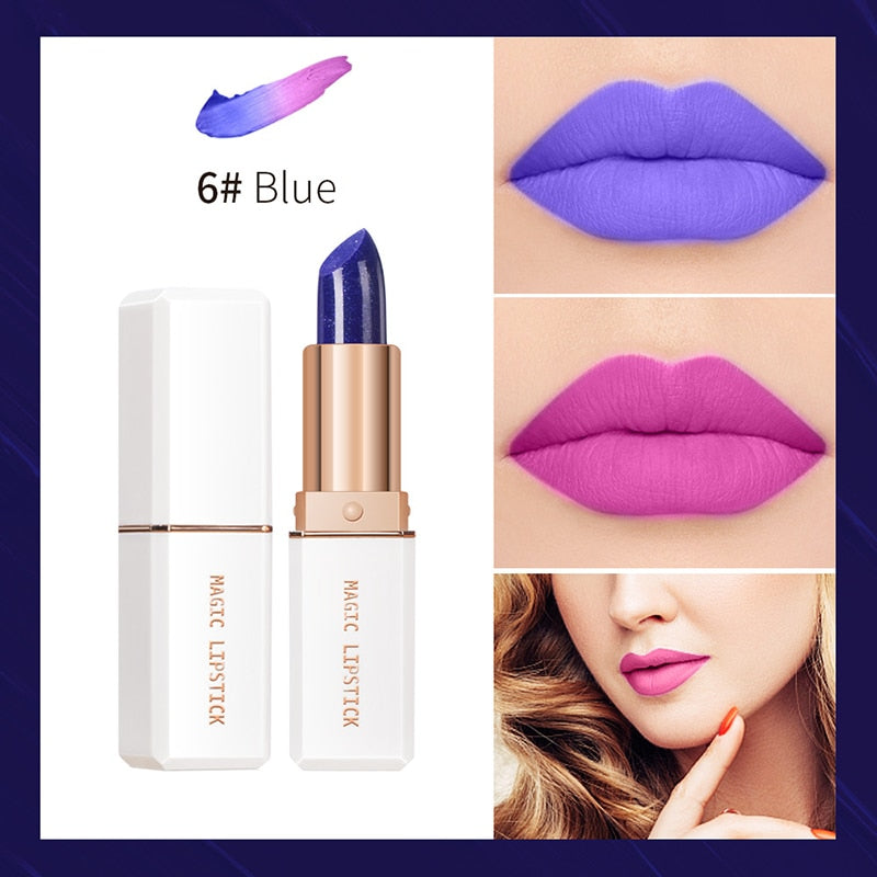 Blue Rose Lipstick Temperature Color Changing Lip Moisturizing Balm Female Makeup Sexy Lip Gloss