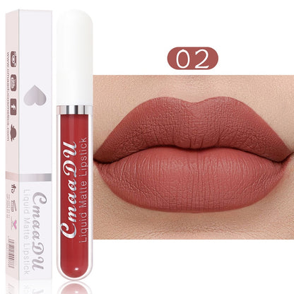 Velvet Matte Lip Gloss Sexy, Long Lasting, Non-stick Cup, Waterproof - Women's Beauty Makeup in Red shade