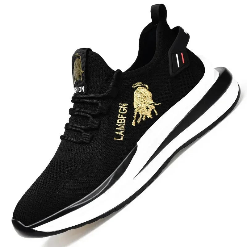 2024 Men's Sports and Casual Shoes Summer Fashion New Shoes Round Toe Black Spring Men's Shoes