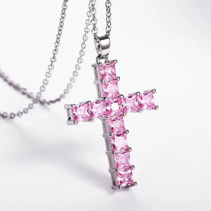 Best New Fast and Furious 7 Moive Cross Tourette Necklace Dominic Toretto Crystal Jesus Cross Pendant Necklace For Men Gifts Jewelry